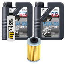 Inspectiepakket 2L 15W-50 + Oliefilter voor KTM Duke 200 ccm Baujaar 2012 - 2013