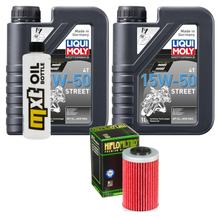 2L 15W-50 Inspection Package+oil filter for KTM Duke 200 ccm Year 2012 - 2013
