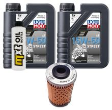 2L 15W-50 Inspection Package+oil filter for KTM Duke 200 ccm Year 2012 - 2013