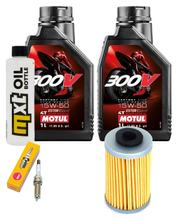 Inspectiepakket 2L 15W-50 + Oliefilter + 1x Bougie voor KTM Duke 390 ccm Bauwjaar 2013 - 2015