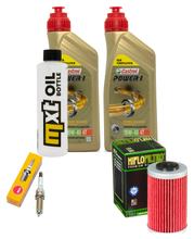 Inspection package 2L 10W-40 + oil filter + 1x spark plug for KTM Duke 125 ccm Year 2011 - 2015