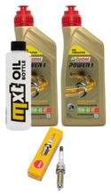 Kit d'inspection 2L 10W-40 + filtre à huile + 1x bougie pour KTM Duke 125 ccm Année 2011 - 2015