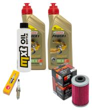 Inspection package 2L 10W-40 + oil filter + 1x spark plug for KTM Duke 125 ccm Year 2011 - 2015