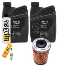Kit d'inspection 2L 10W-40 + filtre à huile + 1x bougie pour KTM Duke 125 ccm Année 2011 - 2015