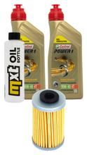 Kit d'inspection 2L 10W-40 + filtre à huile + 1x bougie pour KTM Duke 125 ccm Année 2011 - 2015