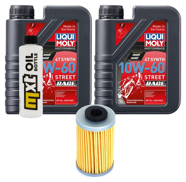 Inspektionspaket 2L 10W-60 + Ölfilter für KTM Enduro R 690 ccm Bj. 2008