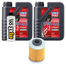Inspection package 2L 5W-40 + oil filter for KTM EXC SX 400 / 450 ccm Year 2003 - 2006