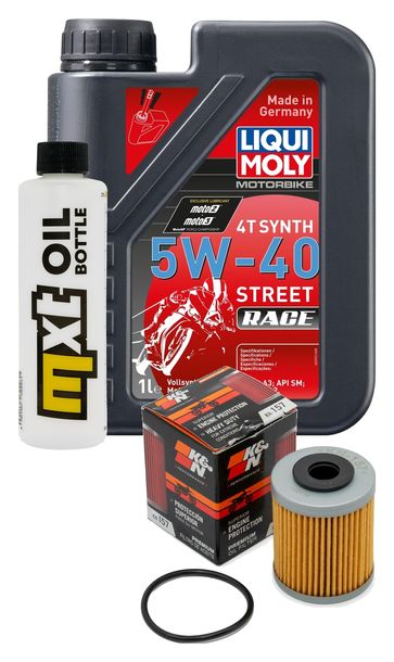 Pacchetto di ispezione 1L 5W-40+filtro olio per KTM EXC 400 ccm Anno 2010