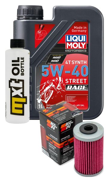Paquete de inspección 1L 5W-40 con filtro de aceite para KTM EXC 400 ccm Año 2009
