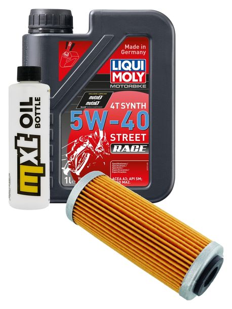Pacchetto di ispezione 1L 5W-40+filtro olio per KTM EXC 400 ccm Anno 2009