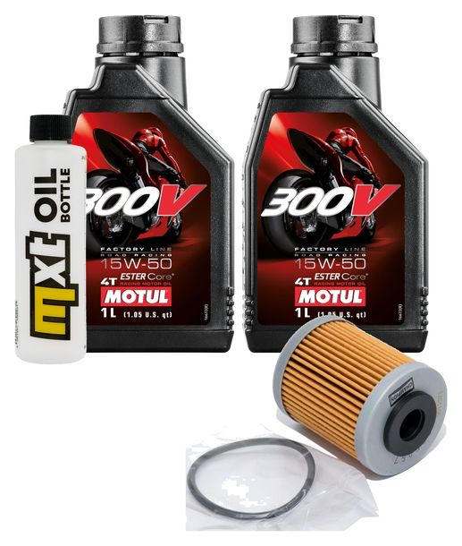 Inspektionspaket 2L 15W-50 + Ölfilter für KTM EXC Racing 450 ccm Bj. 2003 - 2005