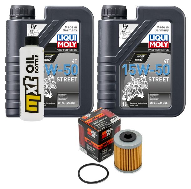 Pacchetto di ispezione 2L 15W-50+filtro olio per KTM EXC Racing 450 ccm Anno 2003 - 2005
