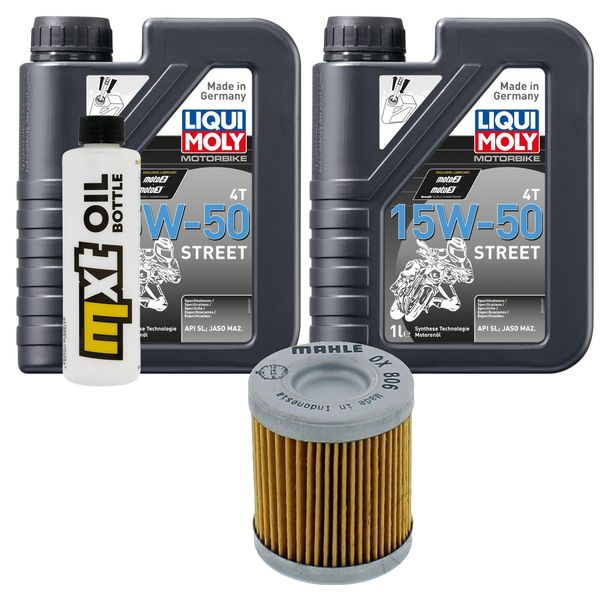 Paquete de inspección 2L 15W-50+filtro de aceite para KTM EXC Racing 450 ccm Año 2003 - 2005