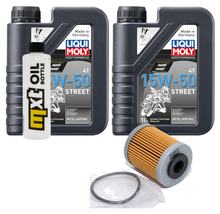 Pacchetto di ispezione 2L 15W-50+filtro olio per KTM EXC Racing 450 ccm Anno 2003 - 2005