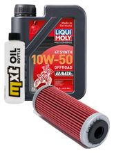Paquete de inspección 1L 10W-50+filtro de aceite para KTM EXC Freeride SX-F 350 / 530 ccm Año 2008 - 2017