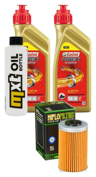 Paquete de inspección 2L 5W-40 + filtro de aceite para KTM EXC-F 250 ccm Año 2007 - 2009