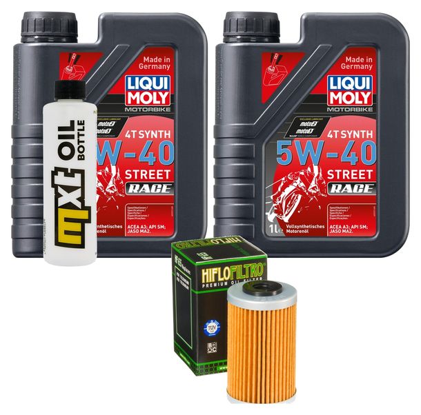 Inspektionspaket 2L 5W-40 + Ölfilter für KTM EXC-F 250 ccm Bj. 2007 - 2009