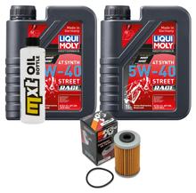 Paquete de inspección 2L 5W-40 + filtro de aceite para KTM EXC-F 250 ccm Año 2007 - 2009