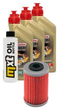 Paquete de inspección 3L 10W-50 + filtro de aceite + 1x bujía para KTM LC4 Adventure R 640 ccm Año 2003