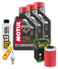 Paquete de inspección 3L 10W-50 + filtro de aceite + 1x bujía para KTM LC4 Adventure R 640 ccm Año 2003