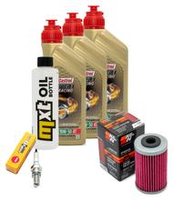 Inspektionspaket 3L 10W-50 + Ölfilter + 1x Zündkerze für KTM LC4 Adventure R 640 ccm Bj. 2003