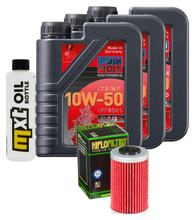 Inspectie pakket 3L 10W-50 + oliefilter + 1x bougie voor KTM LC4 Adventure R 640 ccm Bj. 2003