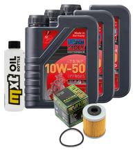 Inspection package 3L 10W-50 + oil filter + 1x spark plug for KTM LC4 Adventure R 640 ccm Year 2003