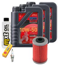 Inspectie pakket 3L 10W-50 + oliefilter + 1x bougie voor KTM LC4 Adventure R 640 ccm Bj. 2003