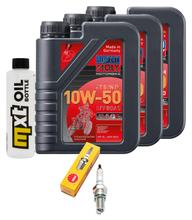 Inspectie pakket 3L 10W-50 + oliefilter + 1x bougie voor KTM LC4 Adventure R 640 ccm Bj. 2003