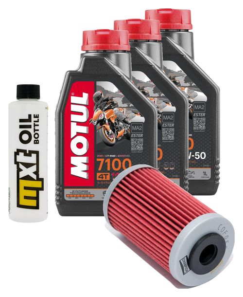 Inspektionspaket 3L 10W-50 + Ölfilter + 1x Zündkerze für KTM LC4 Adventure R 640 ccm Bj. 2000 - 2002