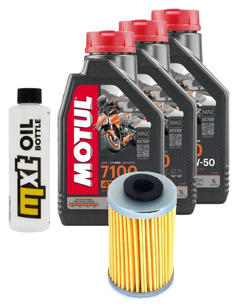 Inspektionspaket 3L 10W-50 + Ölfilter + 1x Zündkerze für KTM LC4 Adventure R 640 ccm Bj. 2000 - 2002