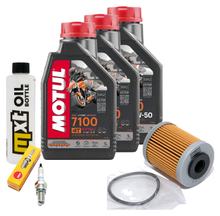 Kit d'inspection 3L 10W-50 + filtre à huile + 1x bougie pour KTM LC4 Adventure R 640 ccm Année 2000 - 2002