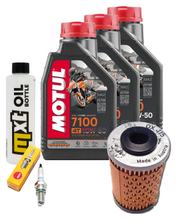 Inspekční balíček 3L 10W-50 + olejový filtr + 1x zapalovací svíčka pro KTM LC4 Adventure R 640 ccm ročník výroby 2000 - 2002