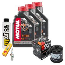 Kit d'inspection 3L 10W-50 + filtre à huile + 1x bougie pour KTM LC4 Adventure R 640 ccm Année 2000 - 2002