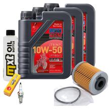 Inspektionspaket 3L 10W-50 + Ölfilter + 1x Zündkerze für KTM LC4 Adventure R 640 ccm Bj. 2000 - 2002