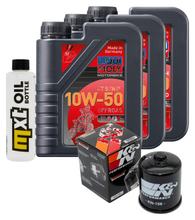 Inspektionspaket 3L 10W-50 + Ölfilter + 1x Zündkerze für KTM LC4 Adventure R 640 ccm Bj. 2000 - 2002