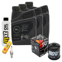 Kit d'inspection 3L 10W-50 + filtre à huile + 1x bougie pour KTM LC4 Adventure R 640 ccm Année 2000 - 2002