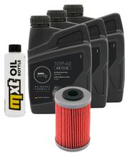 Kit d'inspection 3L 10W-50 + filtre à huile + 1x bougie pour KTM LC4 Adventure R 640 ccm Année 2000 - 2002