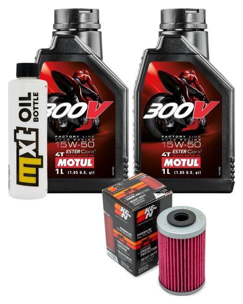 Inspektionspaket 2L 15W-50 + Ölfilter für KTM RC 125 / 390 ccm Bj. 2015