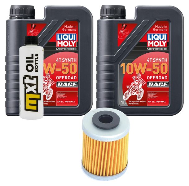 Inspektionspaket 2L 10W-50 + Ölfilter für KTM SMC Super Moto 660 ccm Bj. 2003