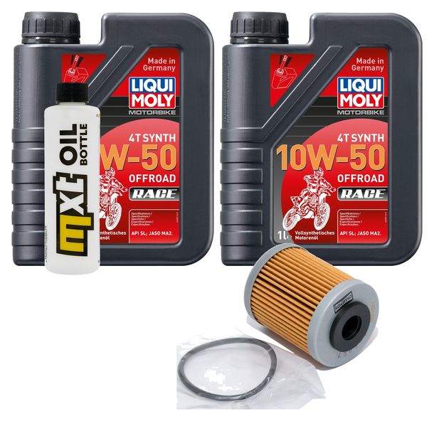 Inspektionspaket 2L 10W-50 + Ölfilter für KTM SMC Super Moto 660 ccm Bj. 2004