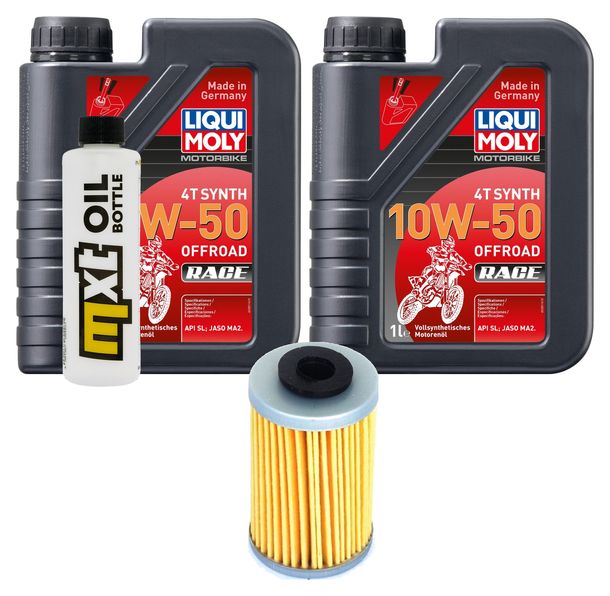 Inspektionspaket 2L 10W-50 + Ölfilter für KTM SMC Super Moto 660 ccm Bj. 2004