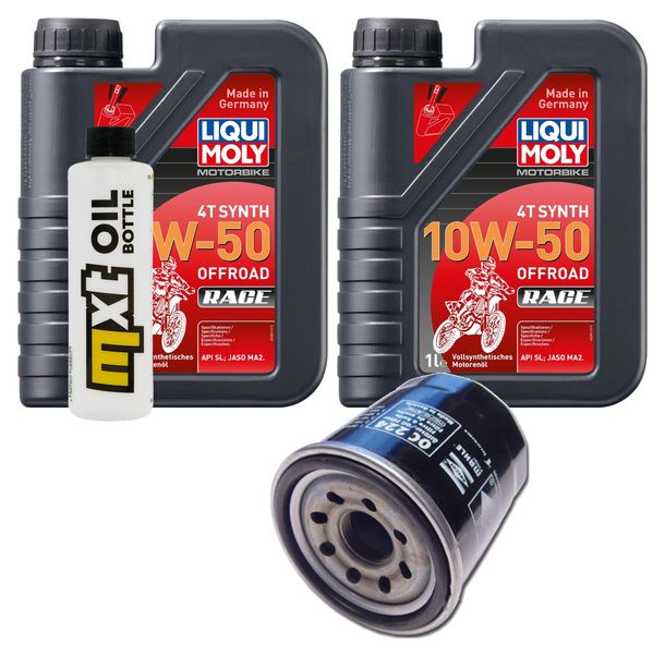 Inspektionspaket 2L 10W-50 + Ölfilter für KTM SMC Super Moto 660 ccm Bj. 2004