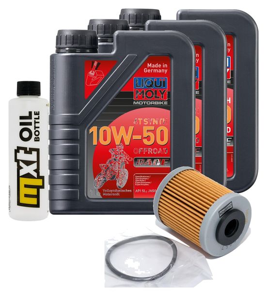 Inspektionspaket 3L 10W-50 + Ölfilter für KTM SMC Super Moto 660 ccm Bj. 2005