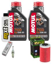 Inspectiepakket 2L 10W-50 + Oliefilter + 2x Bougie voor KTM SMC R ABS 690 ccm Bj. 2014 - 2017