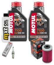 Inspectiepakket 2L 10W-50 + Oliefilter + 2x Bougie voor KTM SMC R ABS 690 ccm Bj. 2014 - 2017
