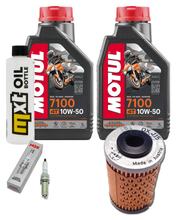 Inspectiepakket 2L 10W-50 + Oliefilter + 2x Bougie voor KTM SMC R ABS 690 ccm Bj. 2014 - 2017