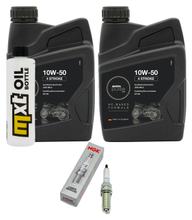 Inspectiepakket 2L 10W-50 + Oliefilter + 2x Bougie voor KTM SMC R ABS 690 ccm Bj. 2014 - 2017
