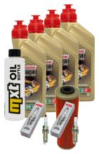 Pacchetto di ispezione 4L 10W-50 + filtro olio + 4x candela per KTM Super Duke R 1290 ccm Anno 2014 - 2016