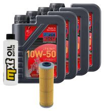 Inspectiepakket 4L 10W-50 + Oliefilter + 4x Bougie voor KTM Super Duke R 1290 ccm Bj. 2014 - 2016